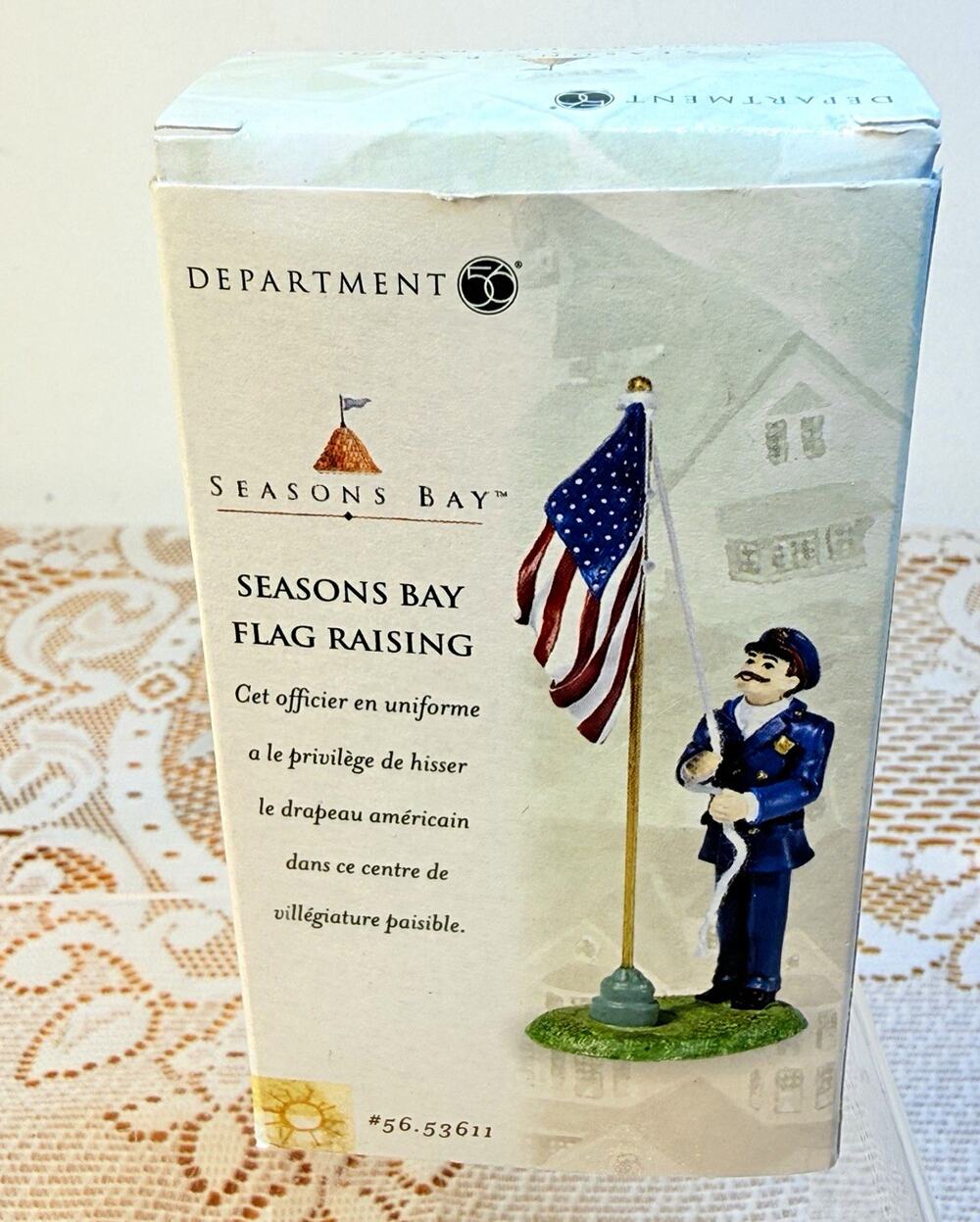 Department 56 Seasons Bay Flag Raising Officer Figurine 56.53611 Boxed 2001.
